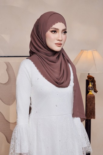 Kaseh Shawl Sulam in Rose Brown Kaseh Shawl Sulam in Rose Brown