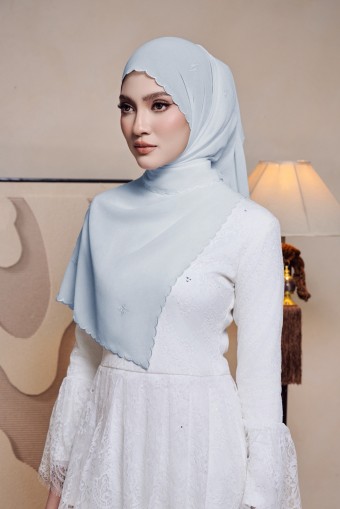 Widuri Shawl Sulam in Soft Ash Blue Widuri Shawl Sulam in Soft Ash Blue