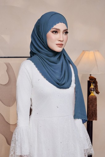 Kaseh Shawl Sulam in Teal Blue Kaseh Shawl Sulam in Teal Blue
