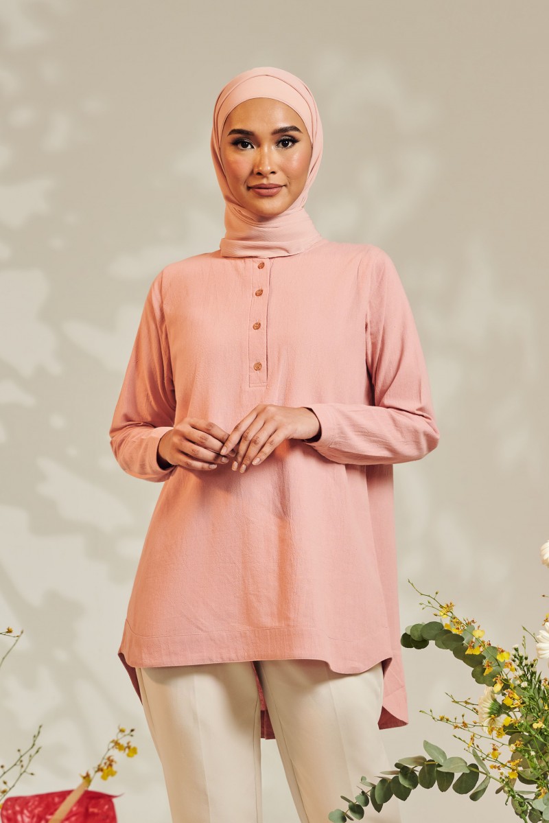 BEA Blouse in Peach Pink