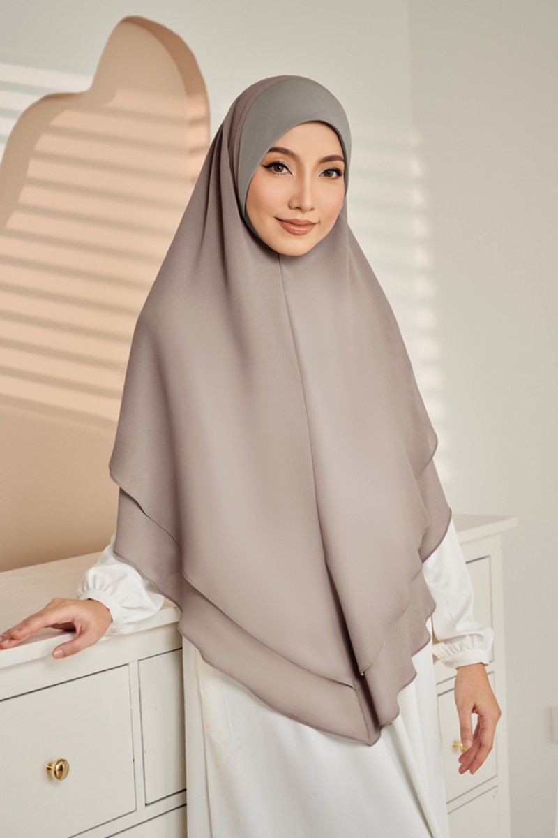 (AS-IS) Nageena Khimar in Smokey Purple