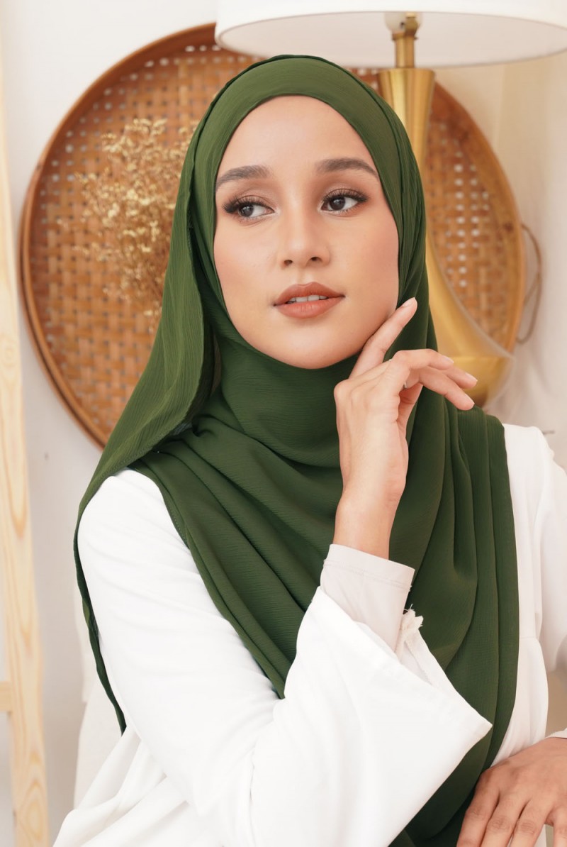 SADIA Double Loop Hijab in Seaweed