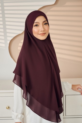 (AS-IS) Nageena Khimar in Burgundy