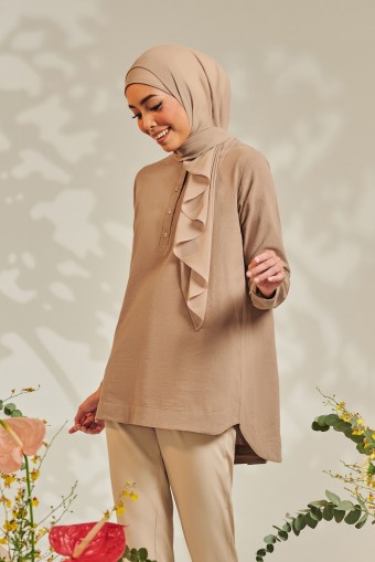 (AS-IS) BEA Blouse in Soft Brown
