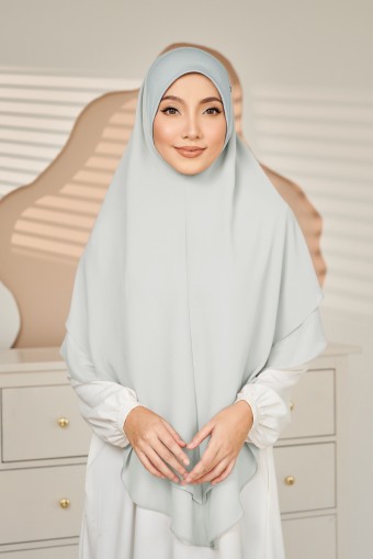 (AS-IS) Nageena Khimar in Silver Grey