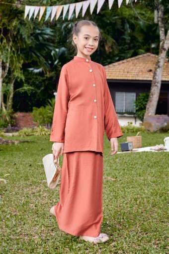 Lalita Kurung Girl in Brick Orange