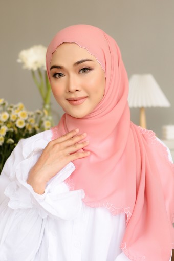 (AS-IS) Abir Sulam Long Shawl in Salmon