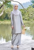 (AS-IS) Adara Kurung in Silver Silk