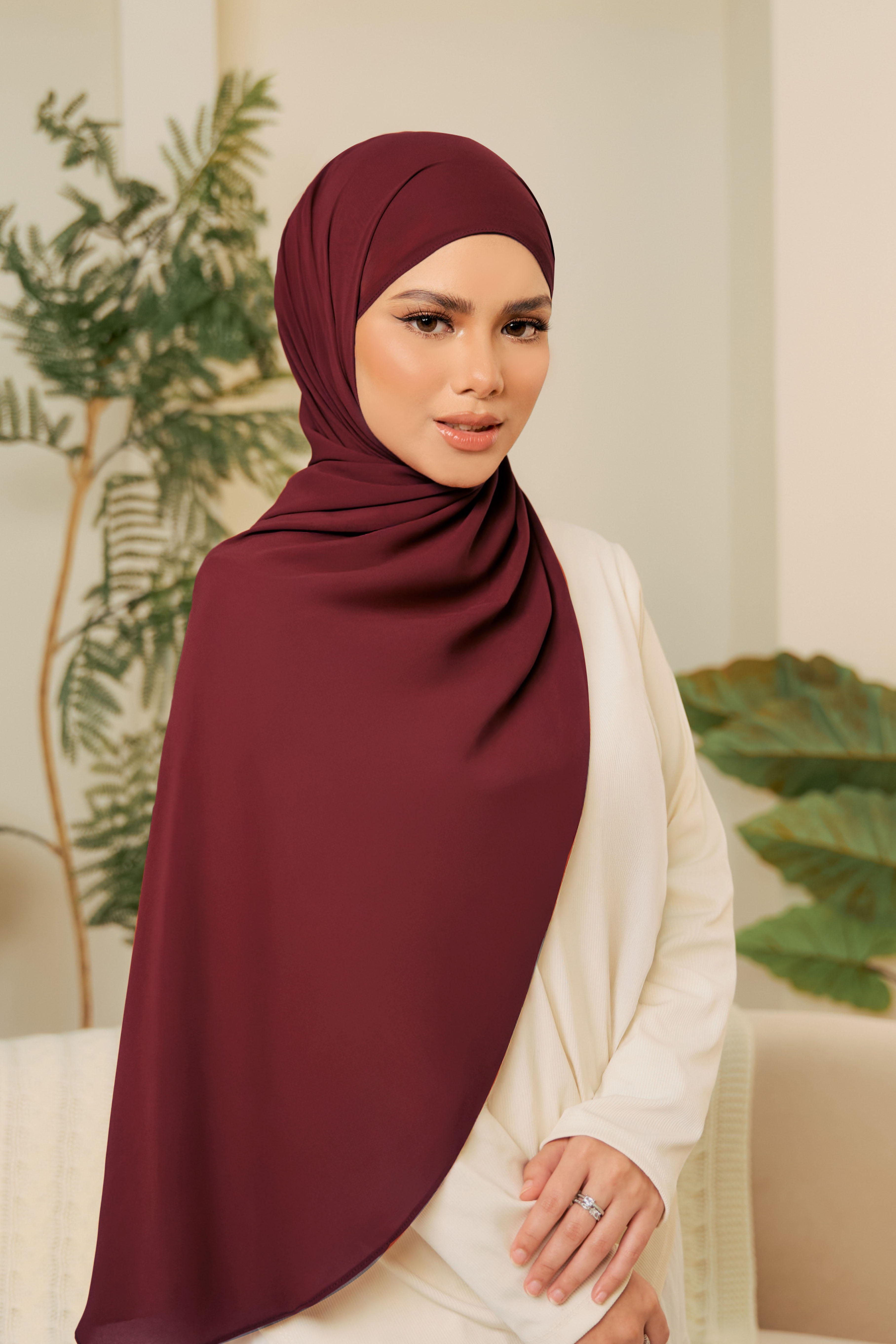shawl maroon
