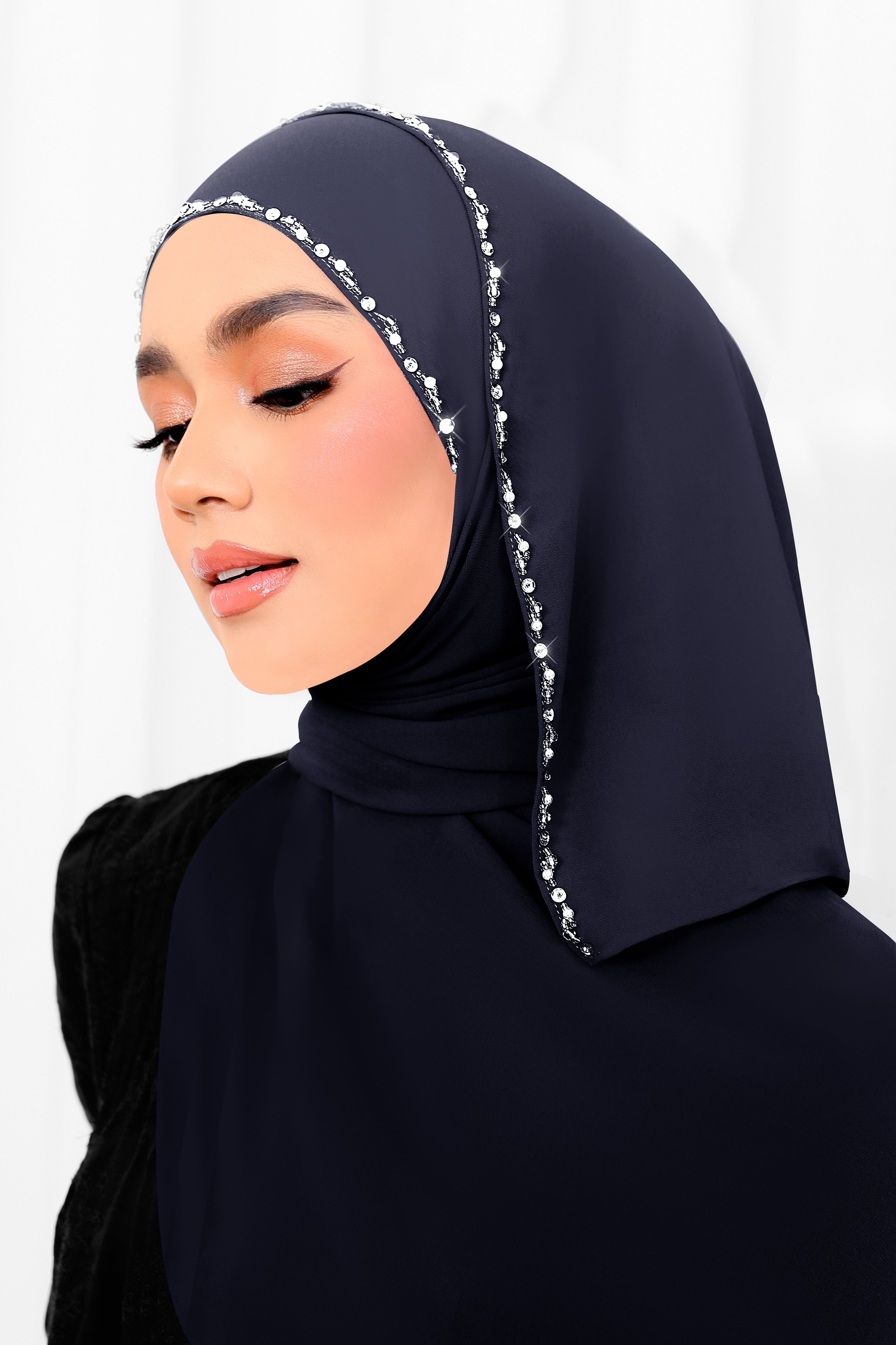 navy blue flower tie